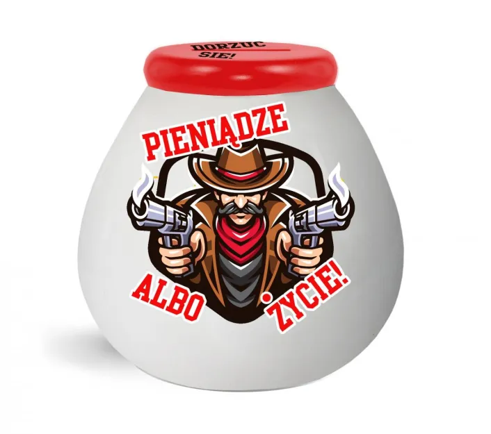 Skarbonka baryłka - Pieniądze albo życie (pistolety) - dorzuć się!