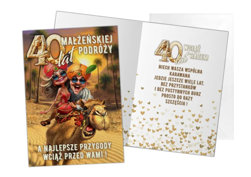 Kartka C5 - 40 lat małżeńskiej podróży