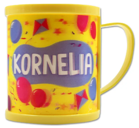 Kubek plastikowy 3D - Kornelia