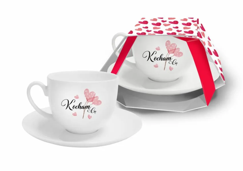 Filiżanka (220 ml) - Kocham Cię (baloniki)