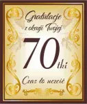 Etykieta na wino - Gratulacje z okazji Twojej 70-tki. Czas to uczcić. - 2
