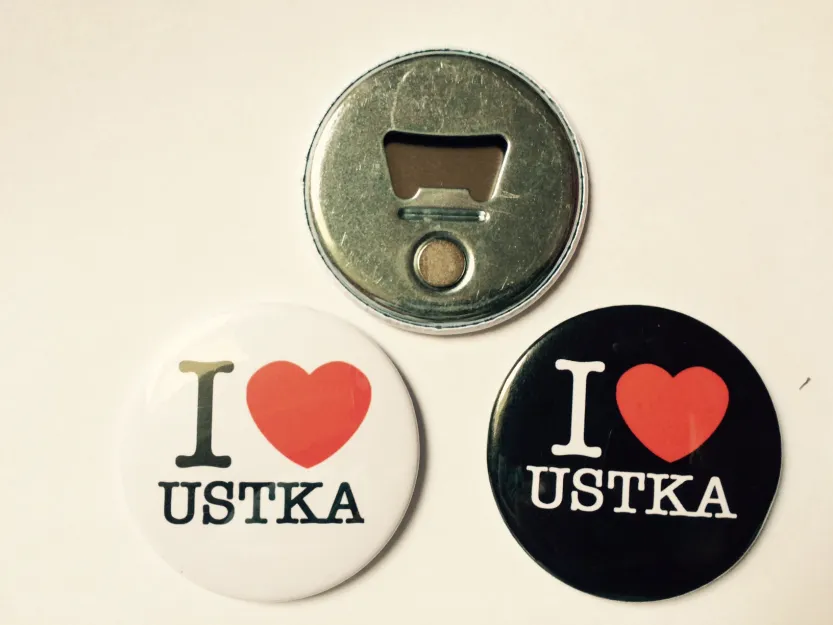 Otwieracz do butelek z magnesem - I love Ustka