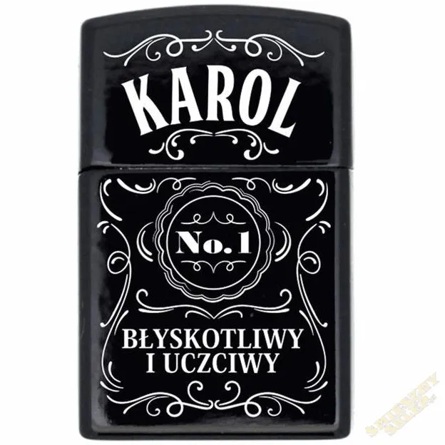 Zapalniczka z imieniem - Karol No.1 błyskotliwy i uczciwy