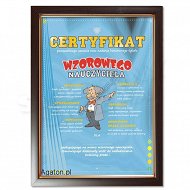 Dyplom w ramce - Certyfikat wzorowego Nauczyciela