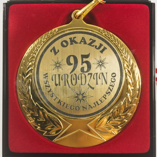 Medal w etui - Z okazji 95 urodzin - Wszystkiego najlepszego