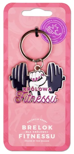 Brelok metalowy - Królowa fitnessu