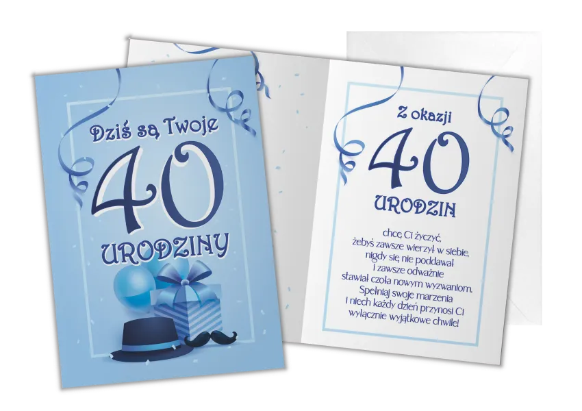Karnet B6 - Dziś są Twoje 40 urodziny