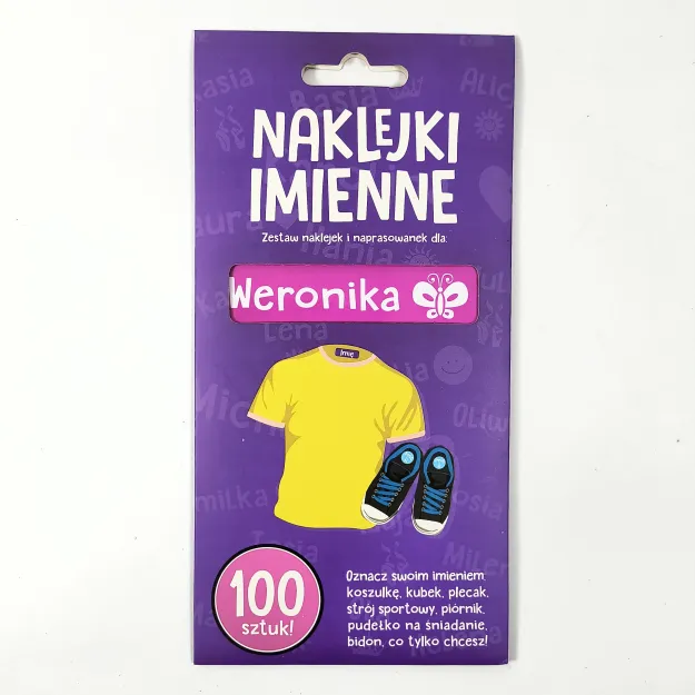 Naklejki imienne 100 szt. - Weronika
