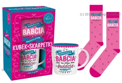 Zestaw La Viva kubek + skarpety - Najlepsza Babcia na całym świecie