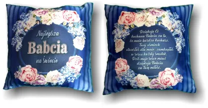 Poduszka obustronna śr. - Najlepsza Babcia na świecie