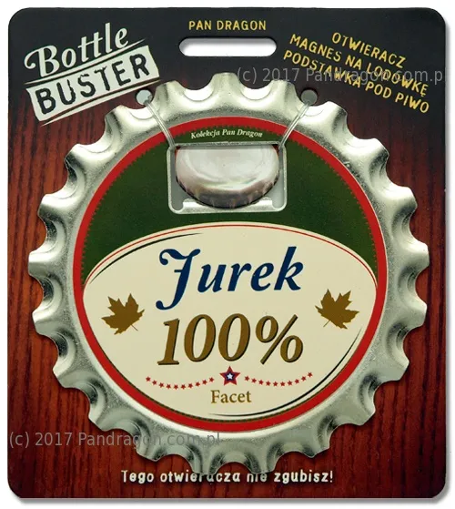 Otwieracz, podstawka, magnes 3w1 - Jurek - 100% facet