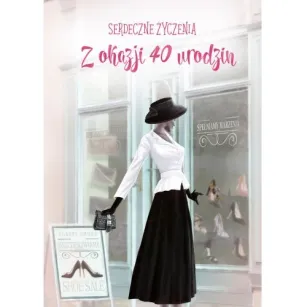 Karnet- Serdeczne życzenia z okazji 40 urodzin