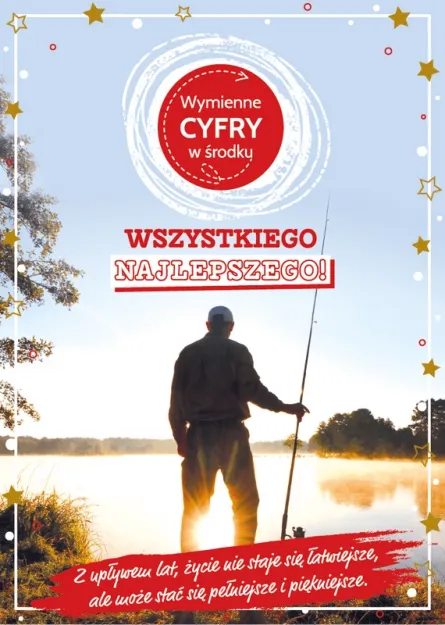 Karnet 3D - Wszystkiego najlepszego! (wymienne cyfry w środku)