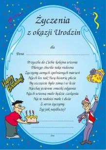 Dyplom - Życzenia z okazji urodzin dla ... (uniwersalny - dla mężczyzny)