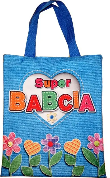 Torba kolorowa - Super Babcia (serce)