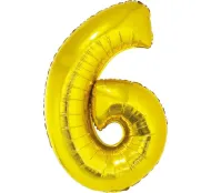 Balon foliowy - 6 złoty (duży - 85 cm)