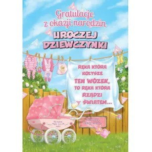 Karnet - Gratulacje z okazji narodzin uroczej dziewczynki