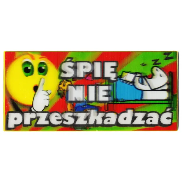 Tabliczka 3D - Śpię. Nie przeszkadzać!