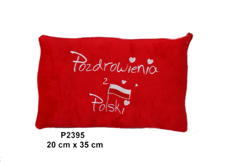 Poduszka pluszowa - Pozdrowienia z Polski