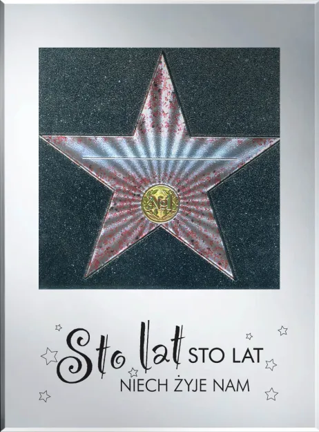 Ramka na zdjęcie  - Sto lat ! Niech żyje nam - Aleja Gwiazd