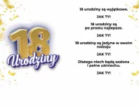 Karnet + zawieszka na butelkę - (niebieska) 18 Urodziny masz tylko raz - 2