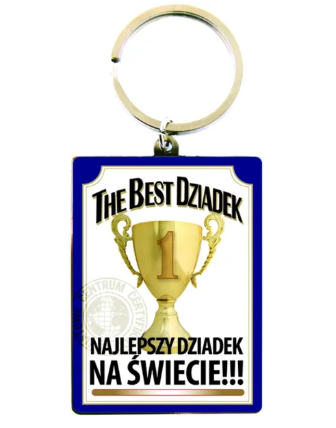 Brelok metalowy Kukartka - Najlepszy Dziadek na świecie!!!