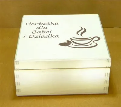 Pudełko na herbatę - Herbatka dla Babci i Dziadka