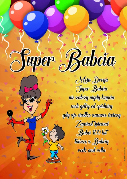 Dyplom - Super Babcia - Moja droga super Babcia ...
