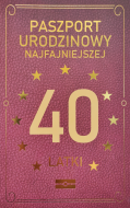 Karnet paszport - Urodzinowy najfajniejszej 40 latki