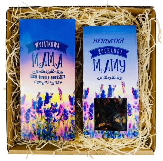 Zestaw - Czekolada + herbata - Wyjątkowa Mama kocha przytula rozpieszcza