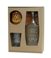 Karafka + szklanka whisky - Prawdziwe życie zaczyna się po 60 (tekst grawerowany)