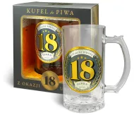 Kufelek szklany - 18 legalny piwosz Hurra!