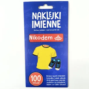 Naklejki imienne 100 szt. - Nikodem