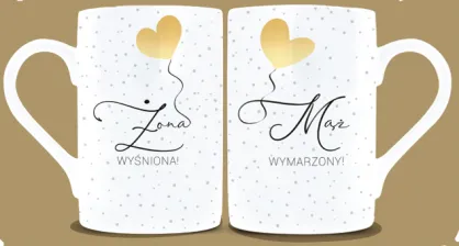 Kubki Para Kukartka UO - Żona wyśniona / Mąż wymarzony (uszkodzone opakowanie)