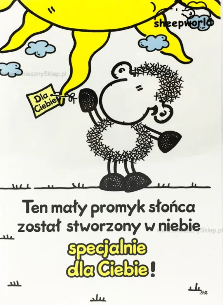 Karnet Sheepworld - Ten mały promyk słońca został stworzony w niebie specjalnie dla Ciebie!