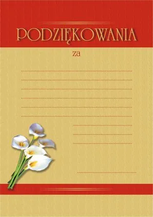Dyplom -  Podziękowanie za ... (uniwersalne)