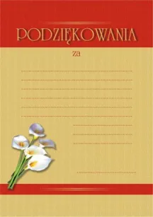 Dyplom -  Podziękowanie za ... (uniwersalne)