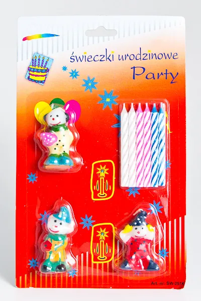 Świeczka Urodzinowa klauny