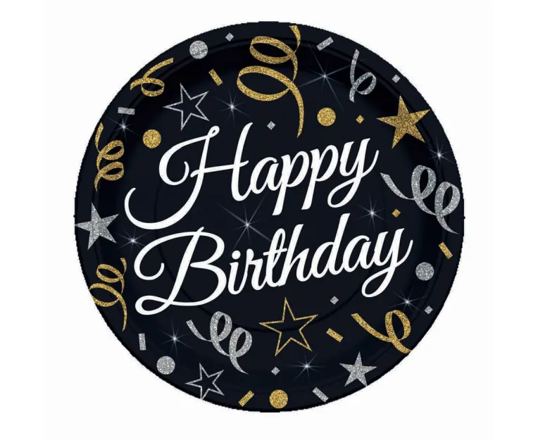 Talerzyki papierowe - Happy birthday