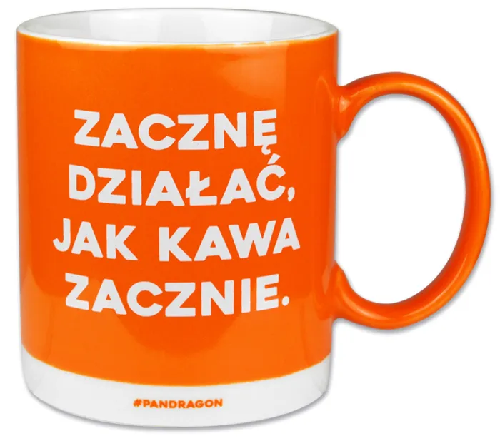 Kubek Man at Work - Zacznę działać jak kawa zacznie