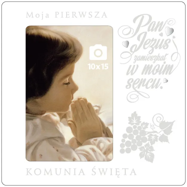 Ramka Kukartka - Moja Pierwsza Komunia Święta