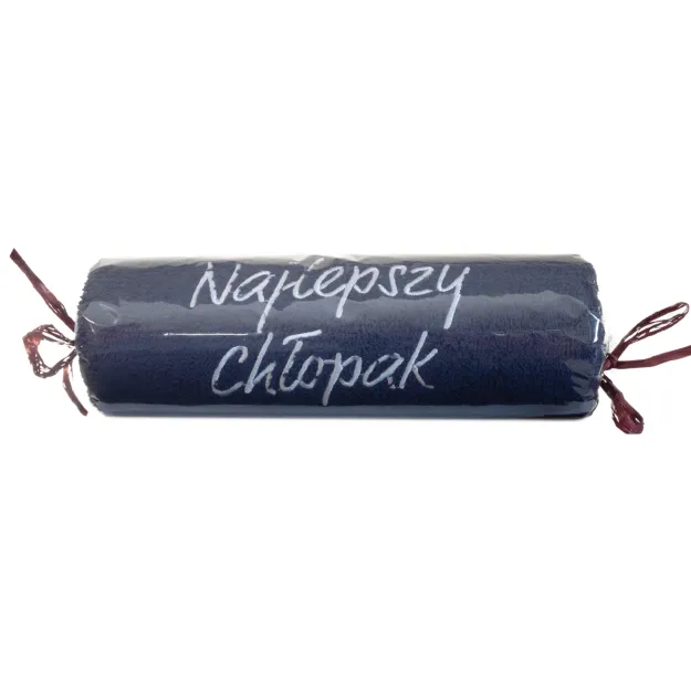 Ręcznik haftowany cukierek - Najlepszy Chłopak (granatowy)