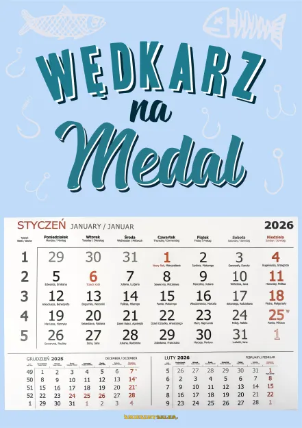 Kalendarz 2026 - Wędkarz na medal