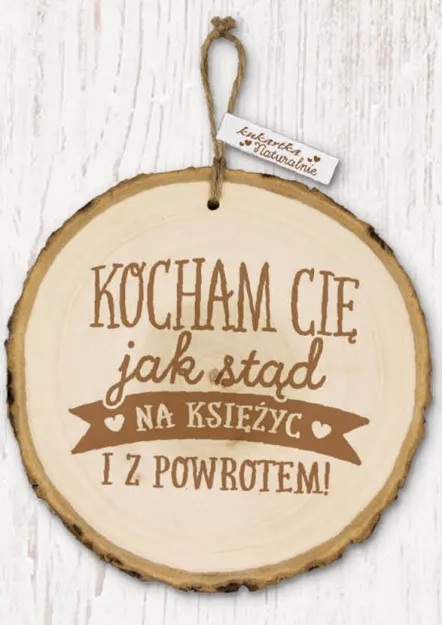 Eko sentencja - Kocham Cię jak stąd na księżyc i z powrotem!