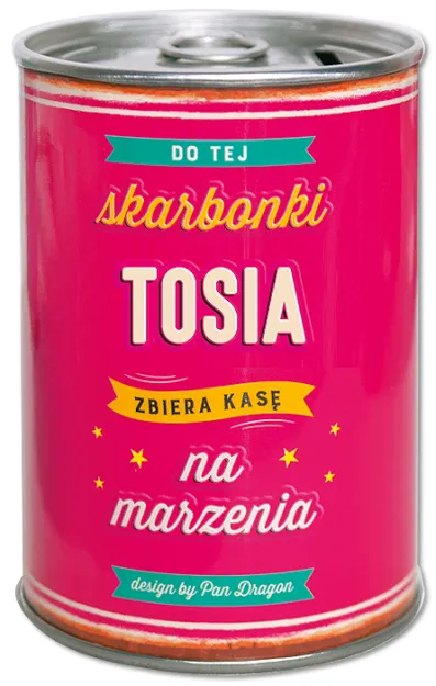 Puszka Skarbonka Vip - Tosia - Do tej skarbonki Tosia zbiera kasę na marzenia