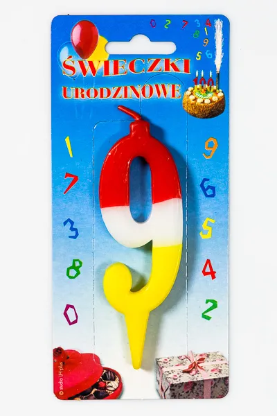 Świeczka cyferka na tort - 9