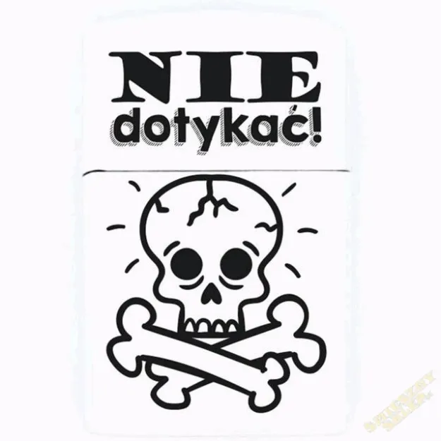 Zapalniczka - Nie dotykać (biała)