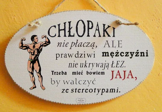 Tabliczka Vintage średnia - Chłopaki nie płaczą, ale prawdziwi mężczyźni nie ukrywają łez ...