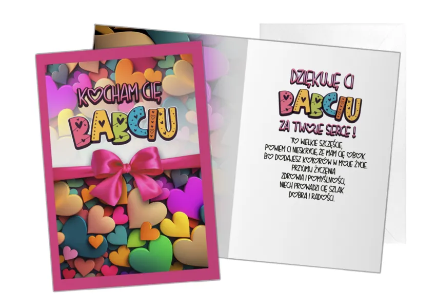 Karnet B6 - Kocham Cię Babciu