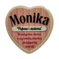 Magnes serce - Monika - Piękna i szalona, kreatywna dusza z ogromną dawką pozytywnej energii